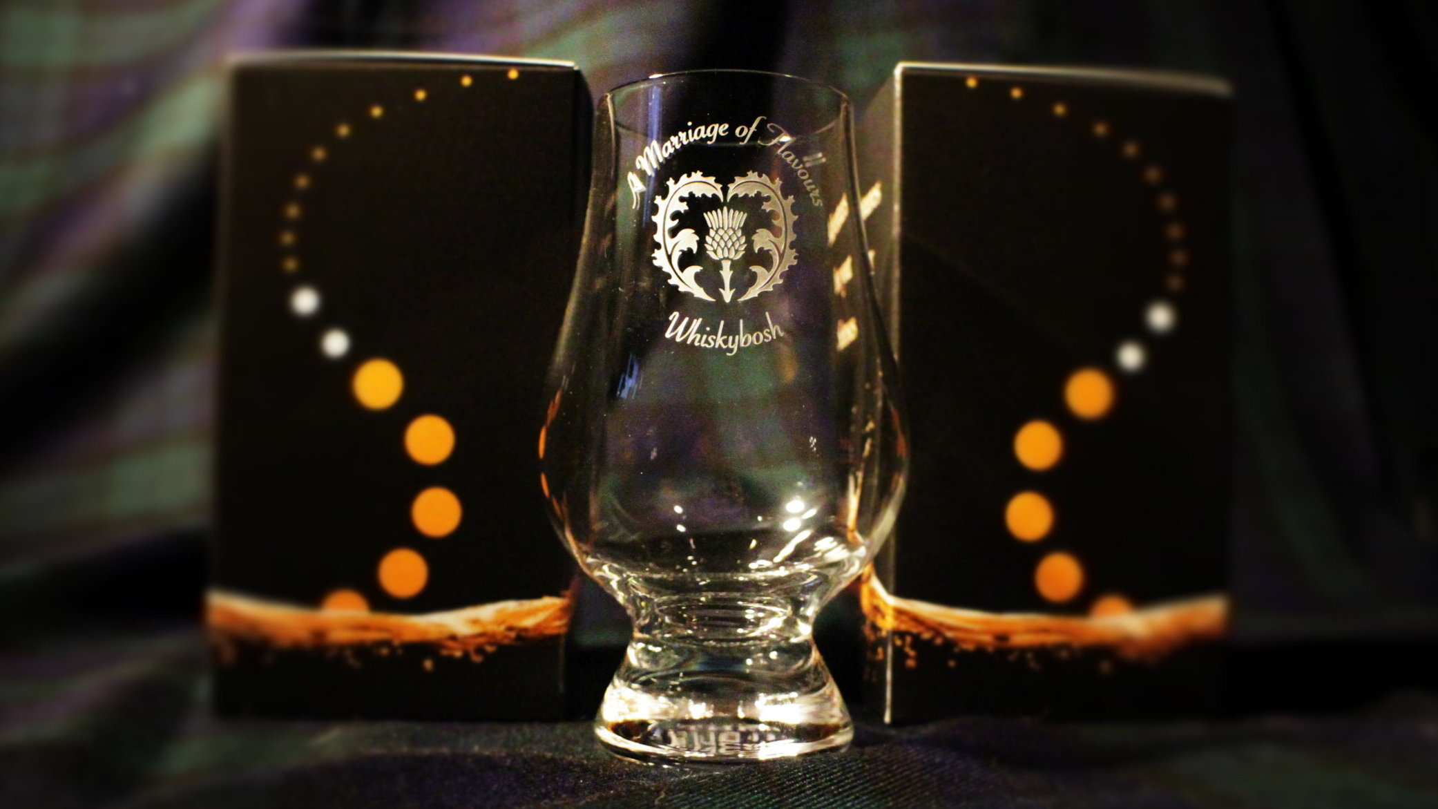 Engraved whisky glasses.